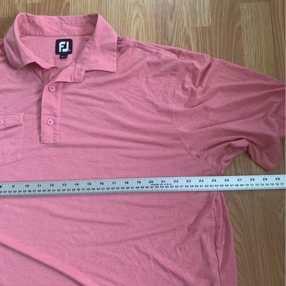 Footjoy Golf Shirt Polo Pink 2XL Pocketed - Picture 4 of 7